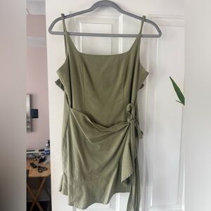 White Fox Olive Green Mini Dress